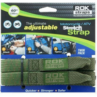 Motorcycle Adjustable Rok Strap - Jungle green (Pair)