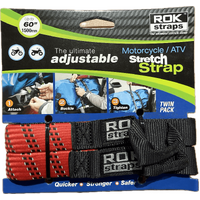 Motorcycle Adjustable Rok Strap - Red/Black Reflective (Pair)