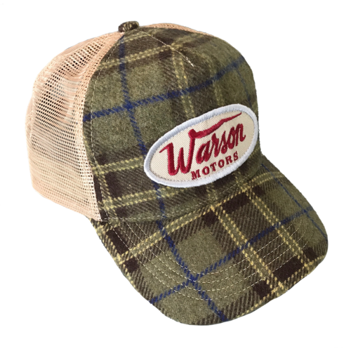 Warson Motors Flannel Check Cap Light Green