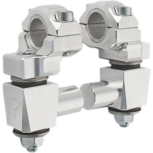 2" Anti-Vibe Risers for 7/8" or 1 1/8" Handlebar - Clear Anodised