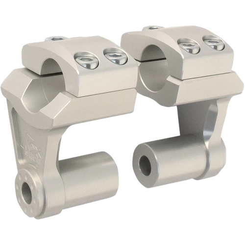 2" Pivoting Deluxe Bar Risers for 7/8" Handlebar - Clear Anodised