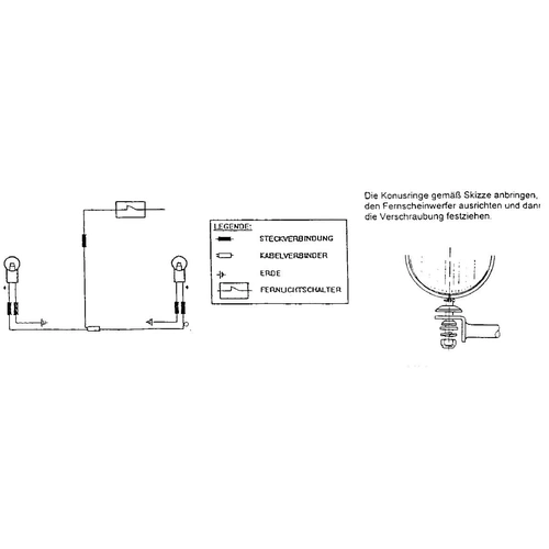 Twinlight auxiliary headlight set (high beam) incl. holder and cable chrome for Honda VF 750 C (1993-2000)