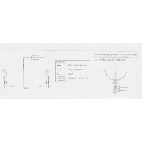 Twinlight auxiliary headlight set (high beam) incl. holder and cable chrome for Kawasaki VN 800 Classic (2000-2005)
