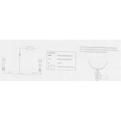 Twinlight auxiliary headlight set (high beam) incl. holder and cable chrome for Suzuki LS 650 (1986-2000)