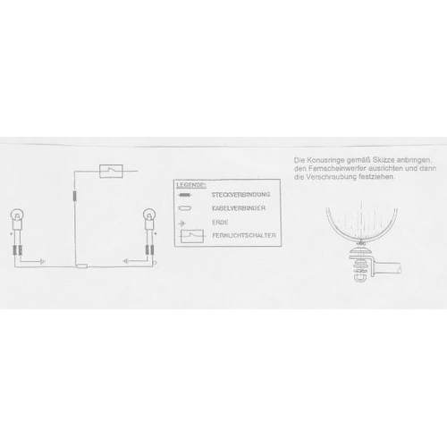 Twinlight auxiliary headlight set (high beam) incl. holder and cable chrome for Yamaha XVS 125/250 Drag Star (2000-2004)