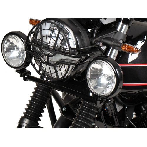 Twinlight Auxiliary Headlight (High Beam) incl. Holder and Cable black for Moto Guzzi V7 Stone Special Edition (850cc) (2022-2023)