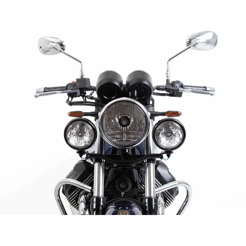 Twinlight Auxiliary Headlight (High Beam) incl. Holder and Cable black for Moto Guzzi V7 Stone (2025-)
