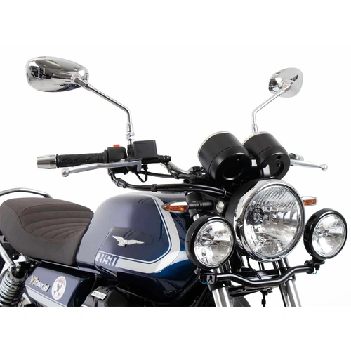 Twinlight Auxiliary Headlight (High Beam) incl. Holder and Cable black for Moto Guzzi V7 Special (2025-)