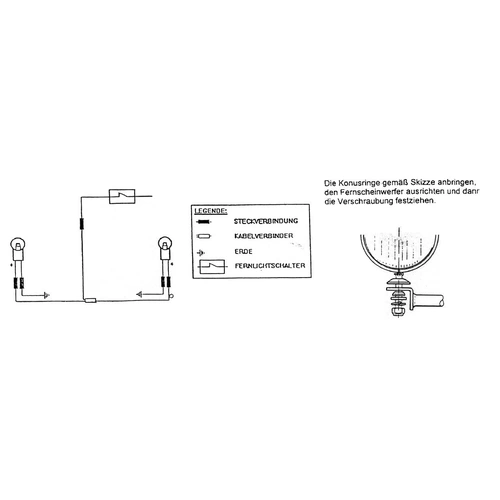 Twinlight auxiliary headlight set (high beam) incl. holder and cable chrome for BMW R 850 C (2000-2004)/R 1200 C (1997-2004)