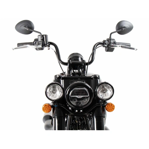 Twinlight auxiliary headlight set (high beam) incl. holder and cable black for Indian Chief Dark Horse / Chief Bobber Dark Horse / Super Chief Limited