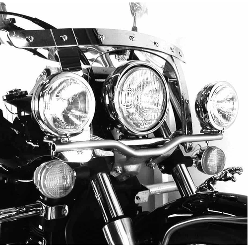 Twinlight auxiliary headlight set (high beam) incl. bracket and cable for model with chrome disc for Honda VT 750 Shadow Spirit (2007-2013)