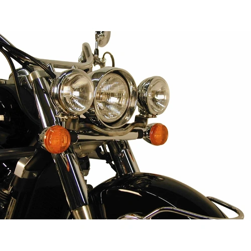 Twinlight auxiliary headlight set (high beam) incl. holder and cable chrome for Honda VT 750 Shadow (2008-)