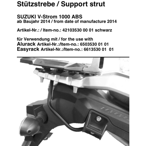 Support strut for Alurack / Easyrack Suzuki V-Strom (2014-2019)