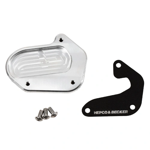 Side stand plate silver/black for BMW R 1300 GS (2023-) for model without special suspension equipment