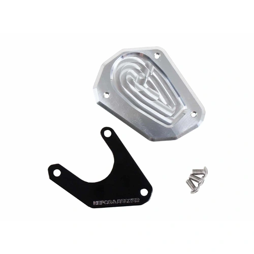 Side stand plate silver/black for KTM 390 Adventure (2020-2024)