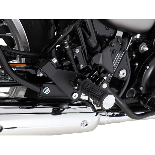 Pillion footrest relocation black for Kawasaki W 800 Street/cafe (2019-2025)