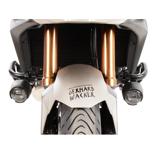Adapter set black for original auxiliary headlights for combination with Hepco&Becker engine guard for Honda NT 1100 / DCT / ES (2025-)