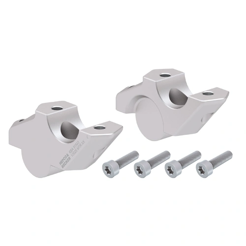 Handlebar riser with offset 30 mm high, 25 mm back, silver for BMW F 850 GS Adventure (2019-2023)