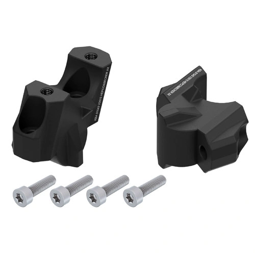 Handlebar riser with offset 35 mm high, 15 mm back, black for BMW S 1000 R (2021-)