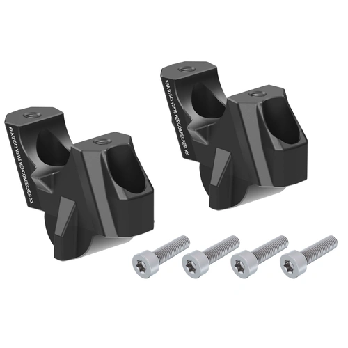 Handlebar riser with offset 35 mm high, 15 mm back, black for BMW M 1000 R (2023-)