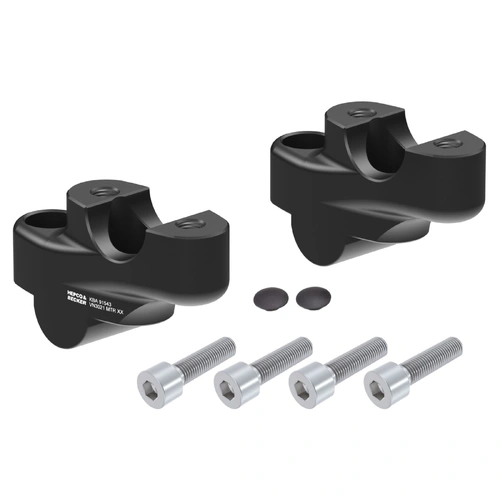 Offset Handlebar Riser for Honda CB 500 F (2013-2018), 30mm High, 21mm Back - Black