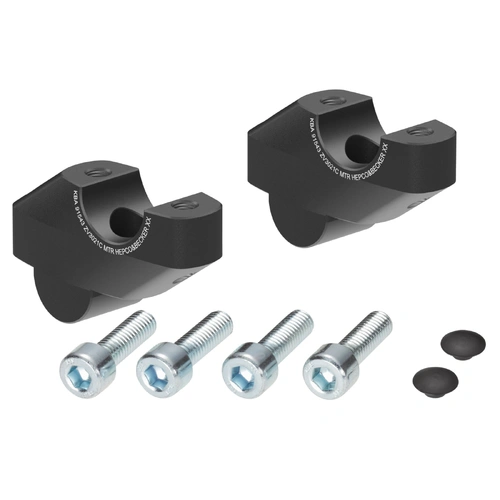 Handlebar riser with offset 30 mm high, 21 mm back, black for Honda CMX 500 Rebel (2017-)