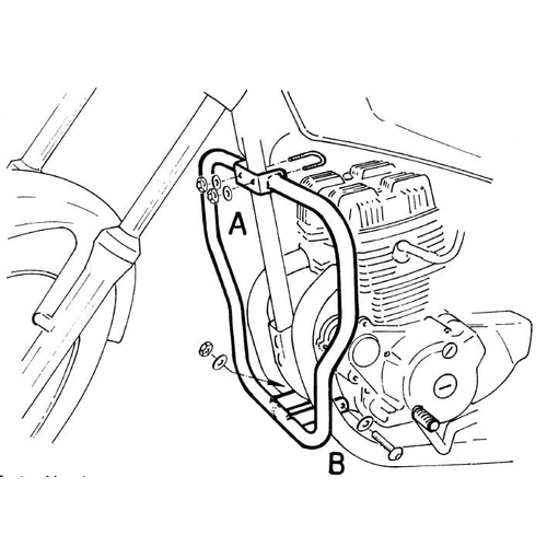 Chrome engine guard for Honda CM 125 (1982-1986)