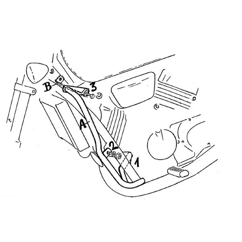 ENGINE PROTECTION BAR CHROME FOR HONDA VF 750 C (1993-2000)