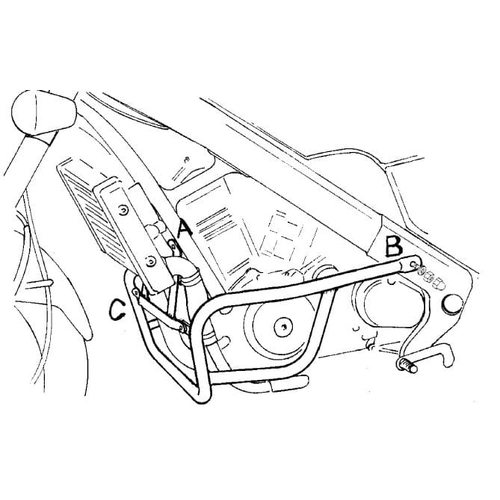 Engine guard black for Honda NTV 650 (1988-1998)