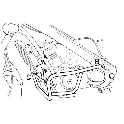 Engine guard Honda NTV 650 chrome