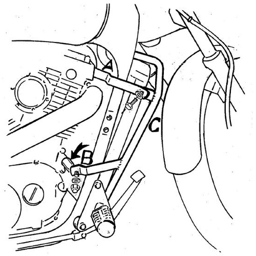 Engine guard Honda VT 1100 C bis Bj.1994