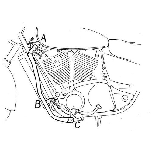 Engine guard Honda VT 1100 C2 Shadow / 1995 on 