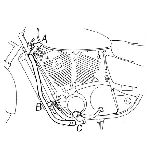 Chrome engine guard for Honda VT 1100 C2 Shadow (1995-2000)