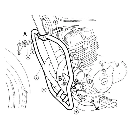 Chrome engine guard for Honda CMX 250 Rebel (1996-2001)
