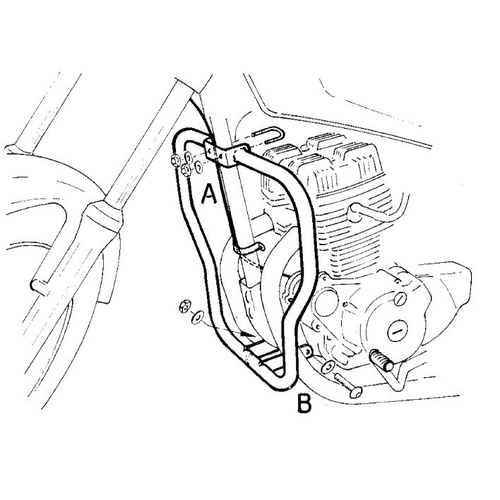 Engine guard Honda CB Two Fifty 