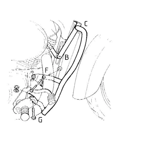 Chrome engine guard for Honda VT 750 C2 (1997-2001)
