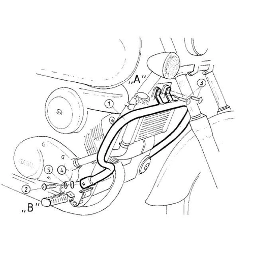 Chrome engine guard for Honda VT 125 C2 Shadow (1999-2000)