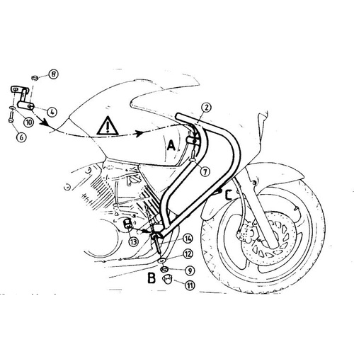 Engine guard Honda Varadero 125 / up to 2006 