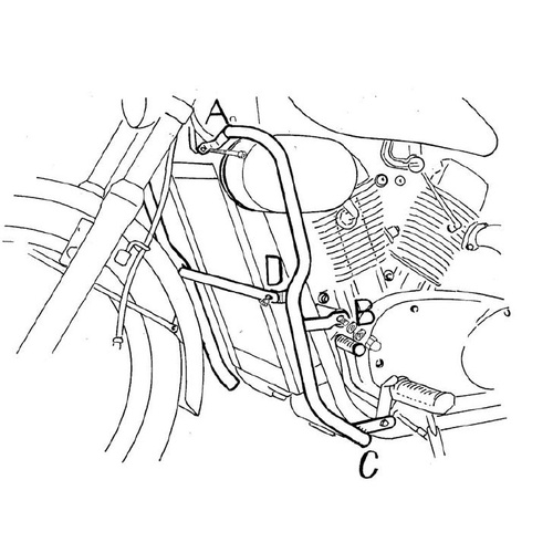 Engine guard Kawasaki VN 1500 - Gußrad 