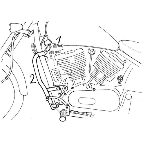 Chrome engine guard for Kawasaki VN 800 Classic (1996-2005)