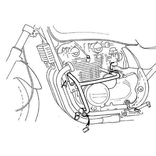 Chrome engine guard for Kawasaki Zephyr 550 (1991-1999)