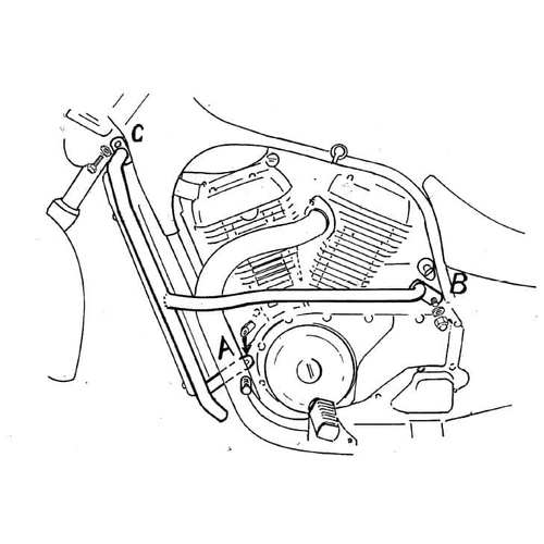 Chrome engine guard for Suzuki VS 750/800 (1986-2000)
