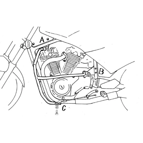Chrome engine guard for Suzuki VX 800 (1990-1995)