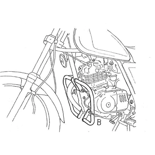 Chrome engine guard for Suzuki GN 125 (1991-1996)