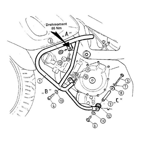 Engine guard Suzuki SV 650 / S / up to 2002 