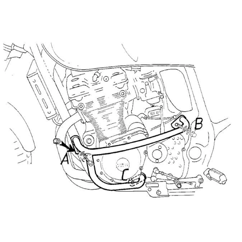 Chrome engine guard for Suzuki GSF 600 S Bandit (2000-2004)