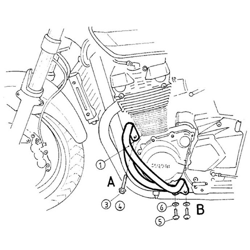 ENGINE PROTECTION BAR CHROME FOR SUZUKI GSX 1400 (2001-2006)