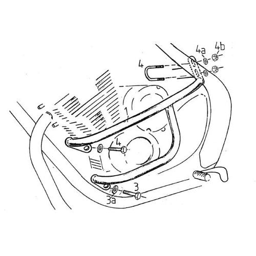 Chrome engine guard for Yamaha XJ 600 Diversion (1991-1995)