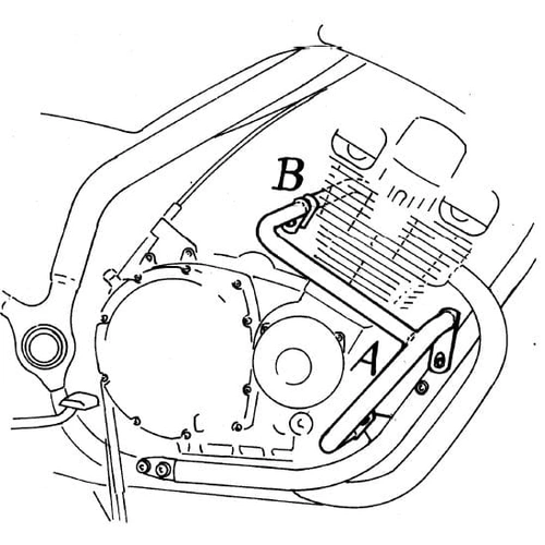 Chrome engine guard for Yamaha XJ 900 S Diversion (1994-2003)