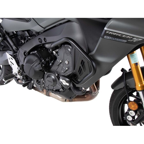 Engine protection bar black incl. protection pads for Yamaha Tracer 9 / GT (2021-) / MT-09 (2021-)